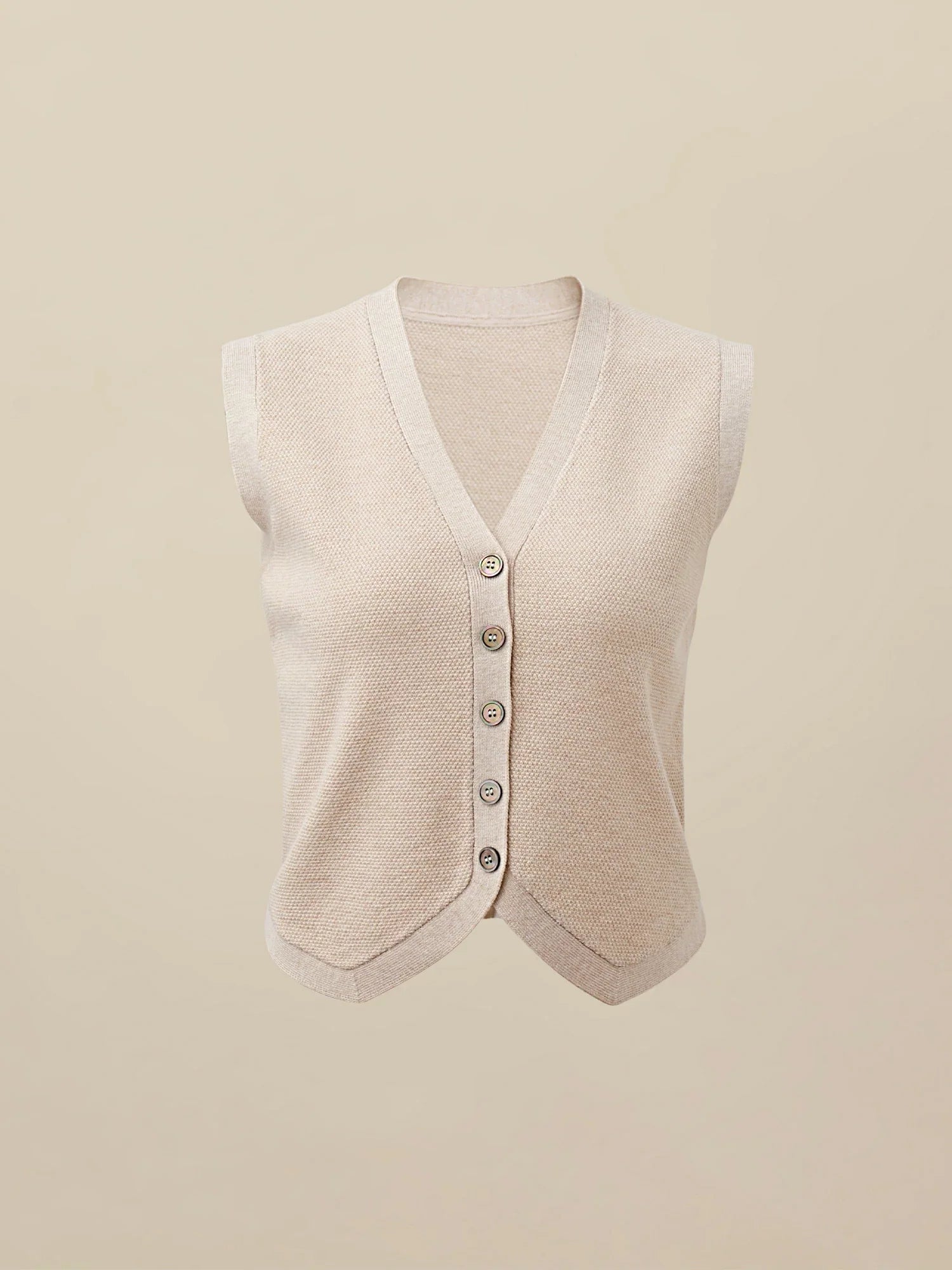 Levauro Yün Altın Gümüş İplik Kazak Yelek