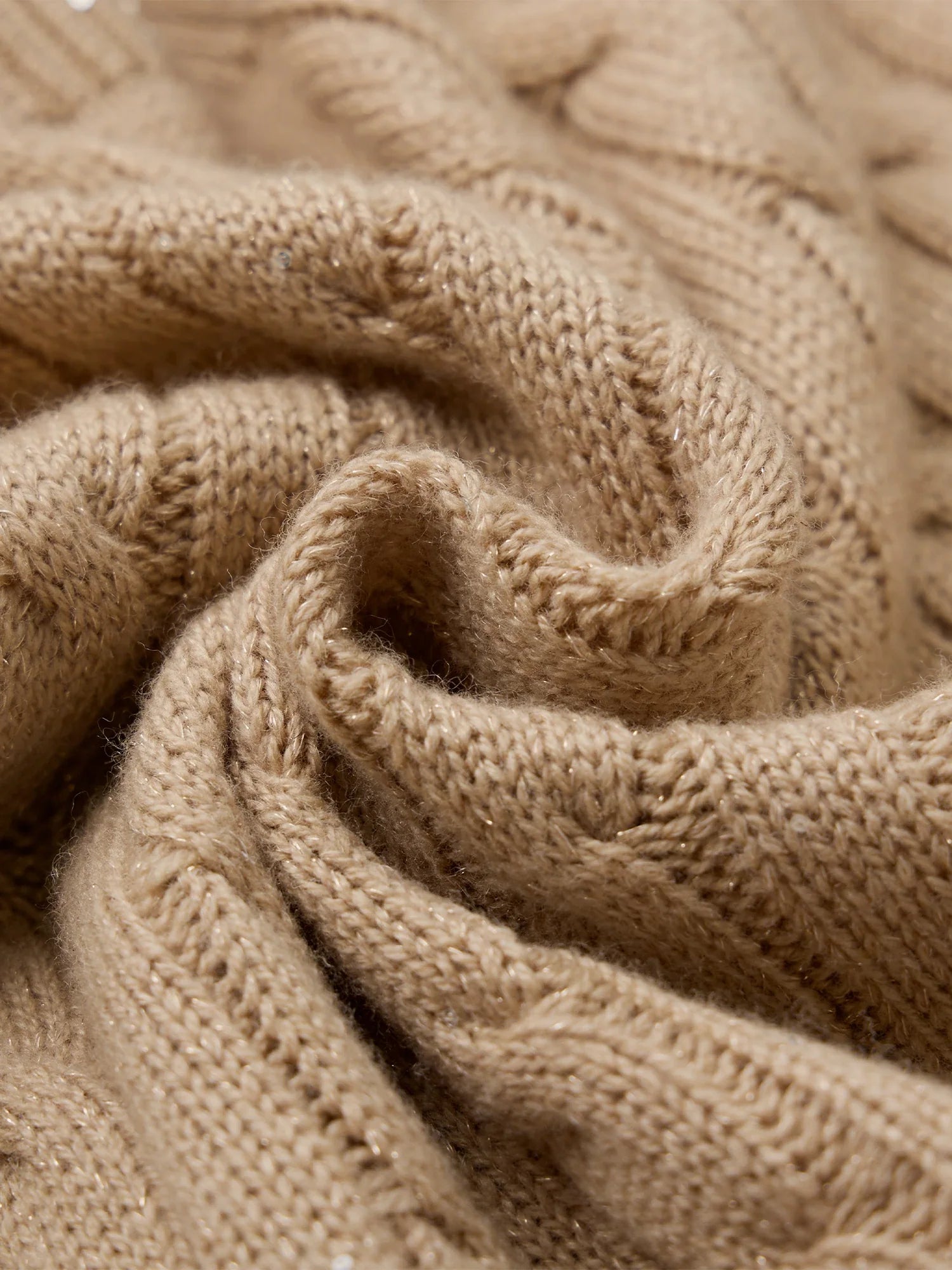 Levauro Kadın Yün Kolsuz Payetli Örme Yelek