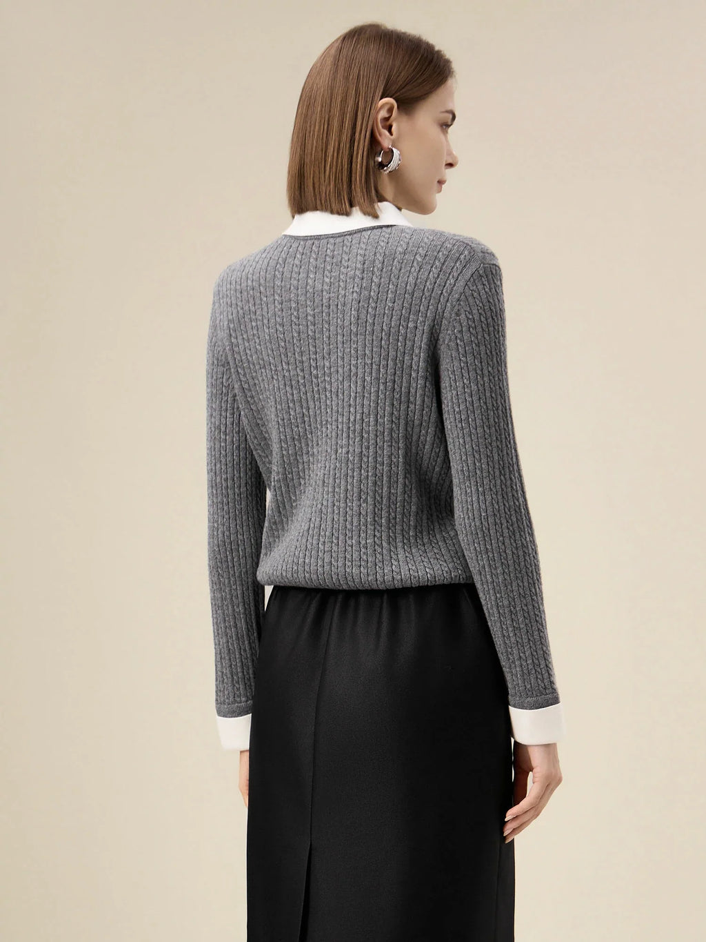 Levauro Kadın %100 Yün Yaka Örgü Kazak