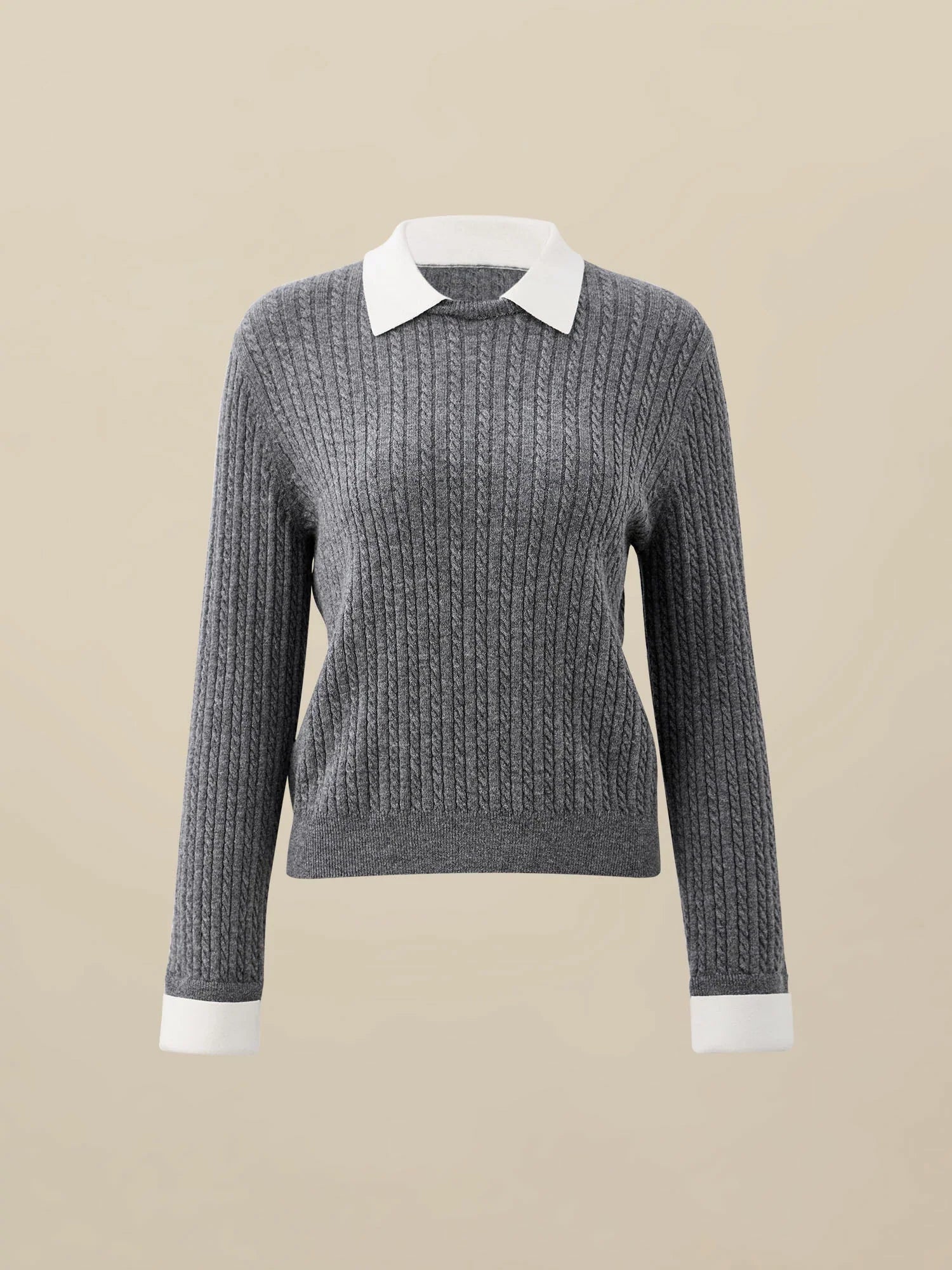 Levauro Kadın %100 Yün Yaka Örgü Kazak