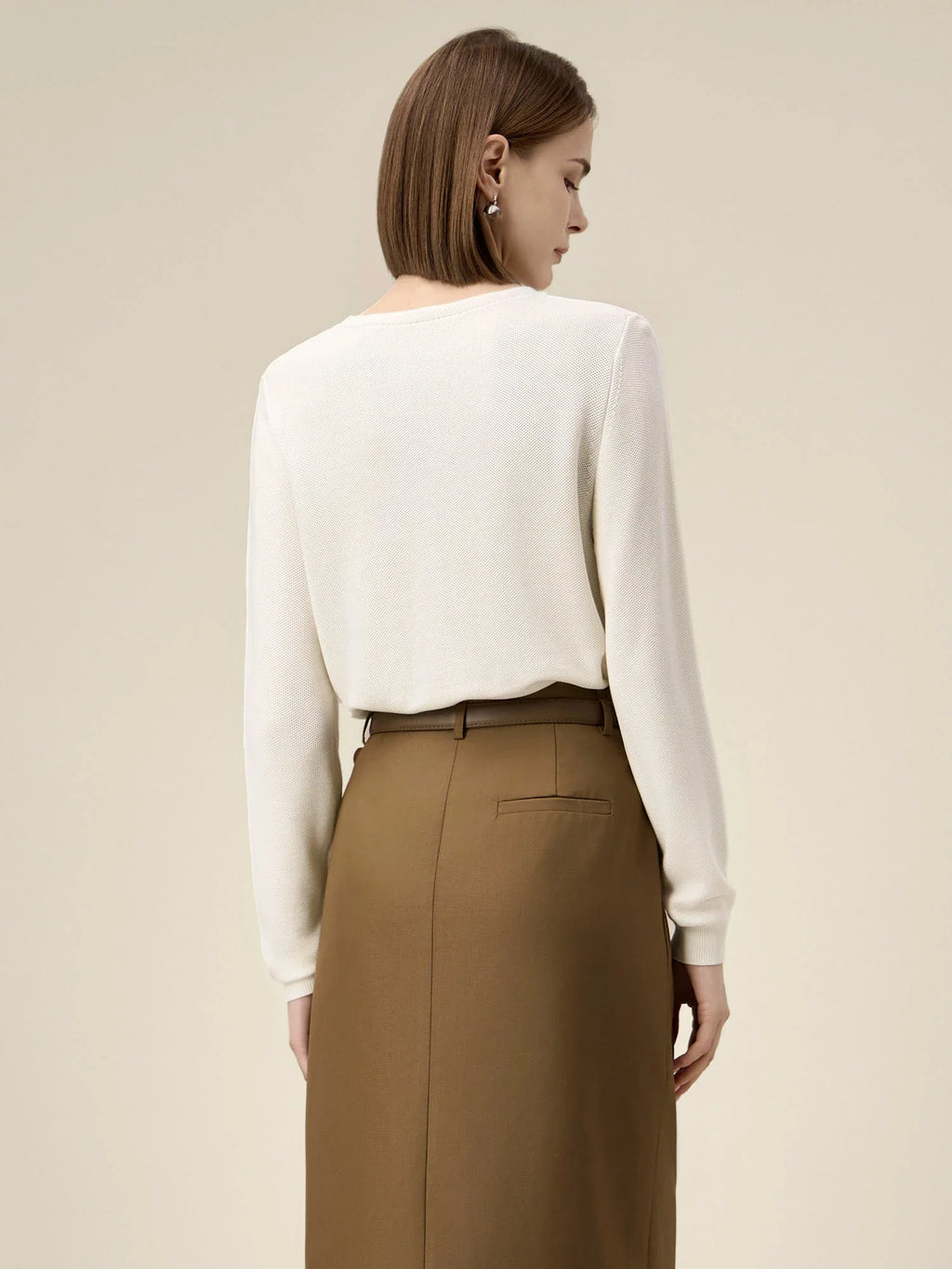 Levauro Kadın %100 Lyocell Jakarlı Örgü Kazak