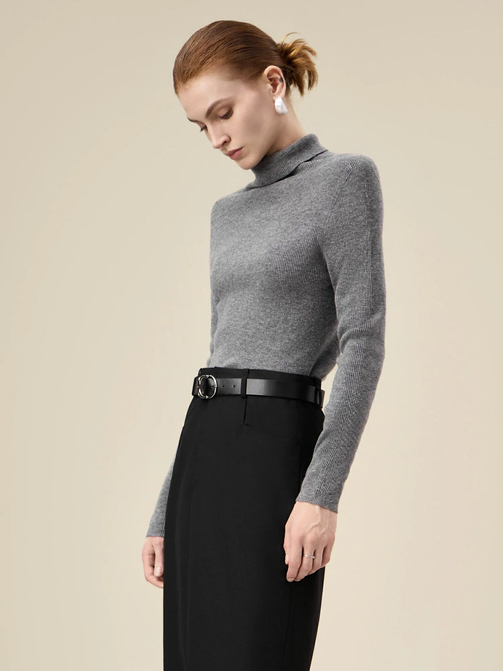 Levauro Kadın %100 Yün Yüksek Yaka Örme Kazak