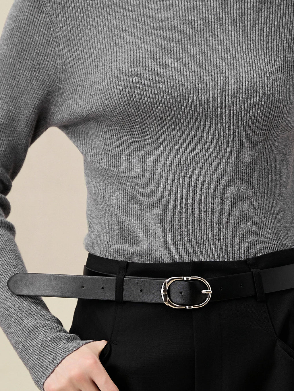 Levauro Kadın %100 Yün Yüksek Yaka Örme Kazak