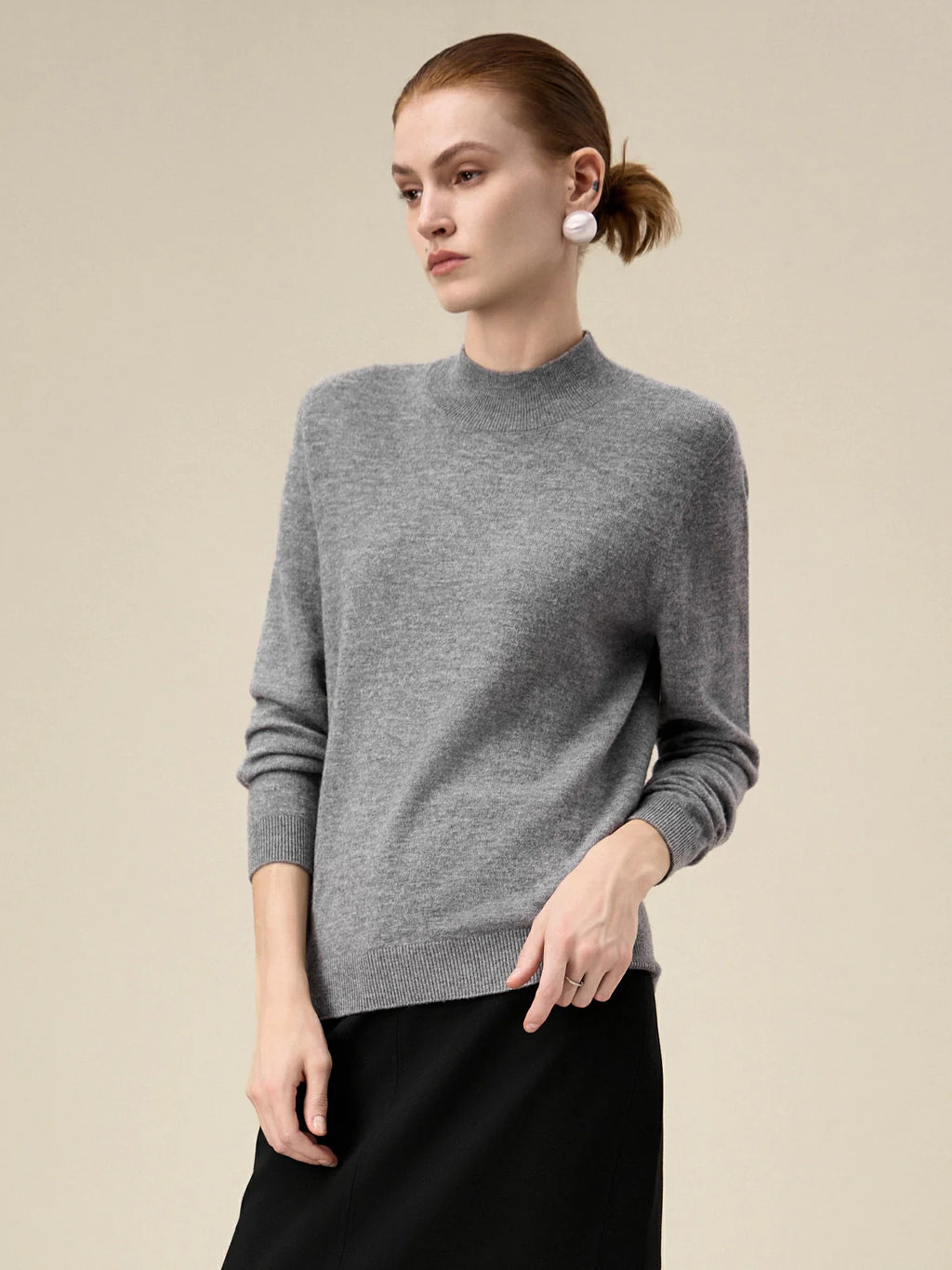 Levauro Kadın %100 Yün Yarım Balıkçı Yaka Örme Kazak