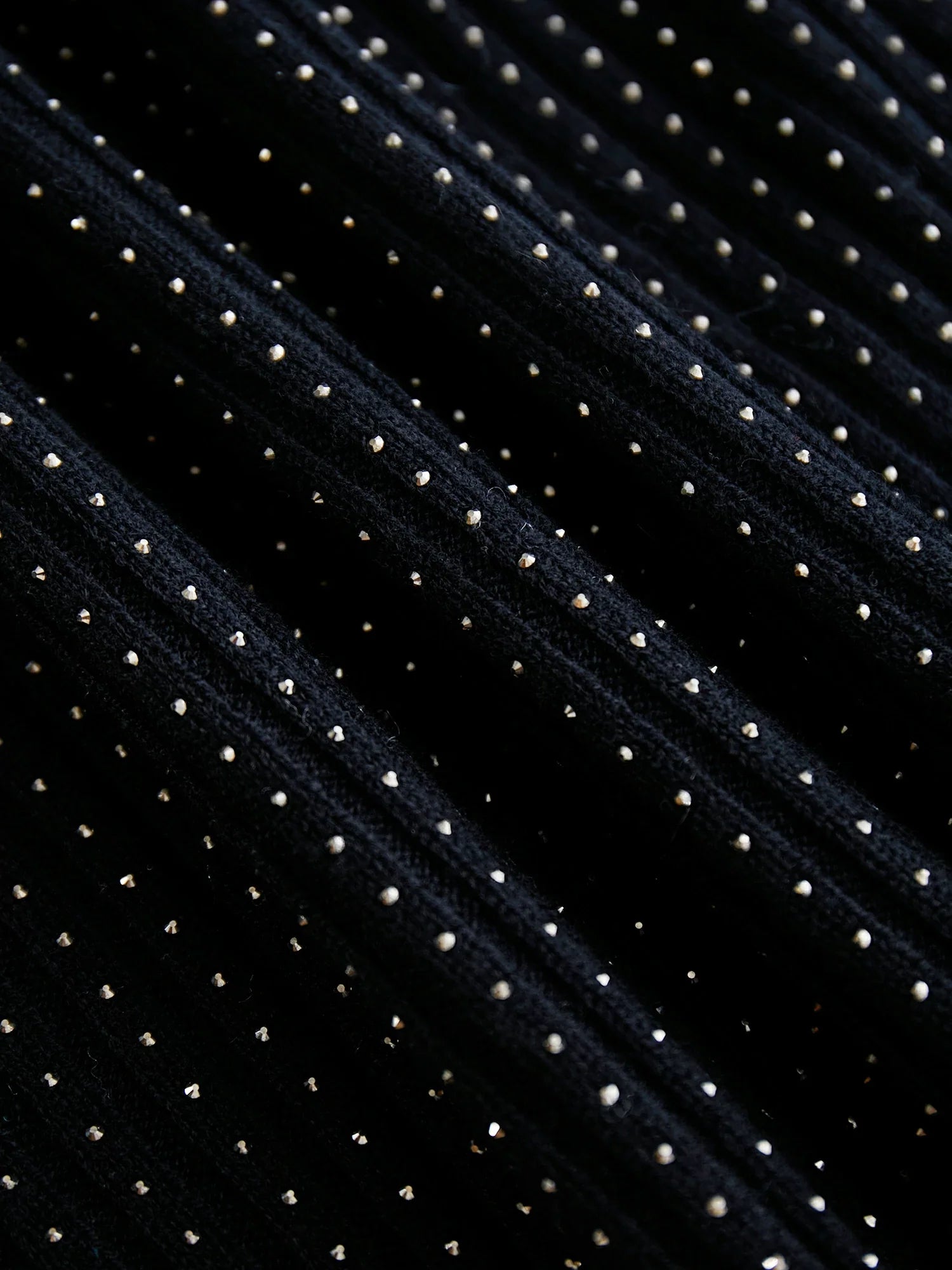 Levauro %100 Yün Balıkçı Yaka Uzun Kollu Taşlı Kazak