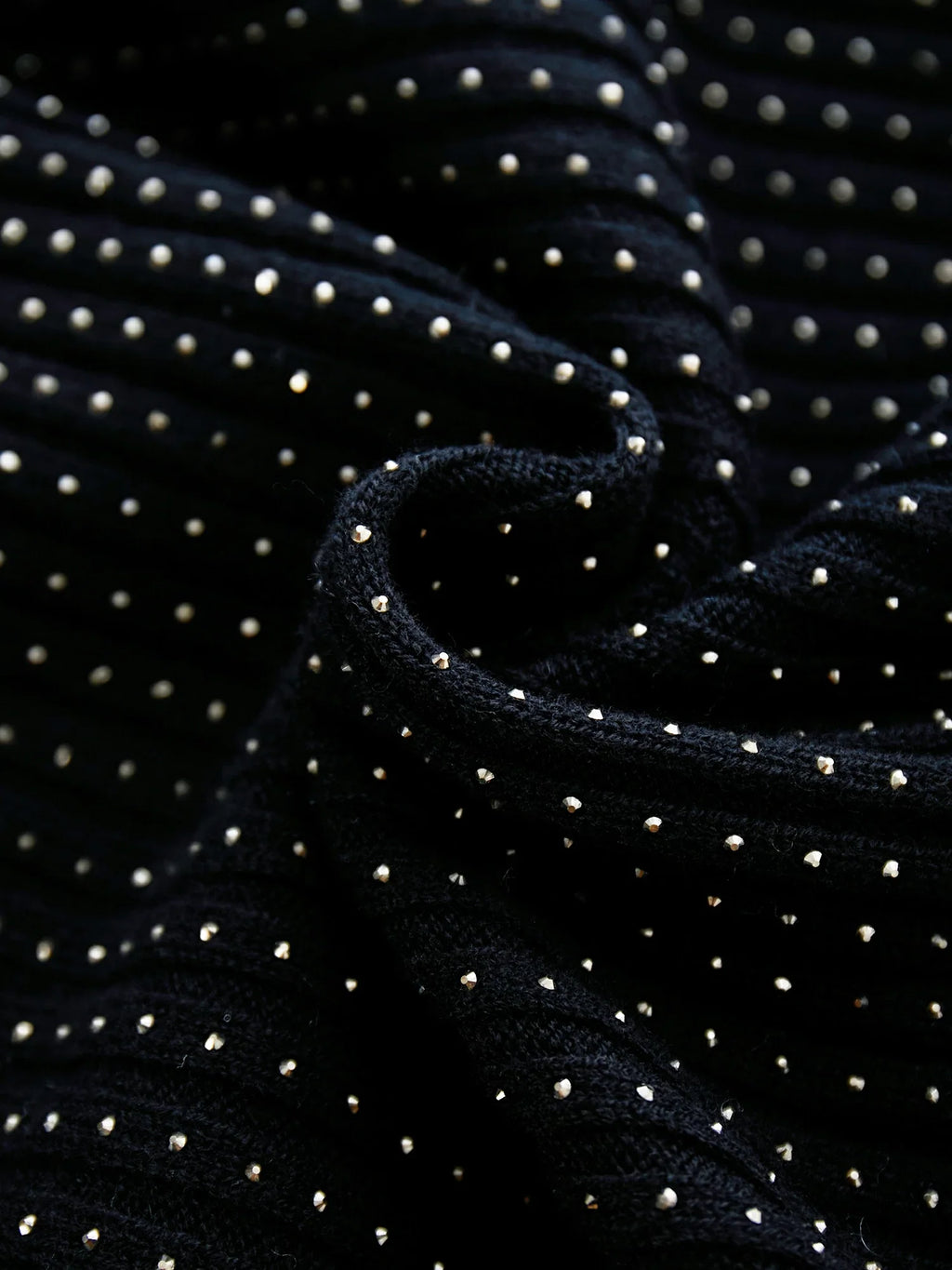 Levauro %100 Yün Balıkçı Yaka Uzun Kollu Taşlı Kazak