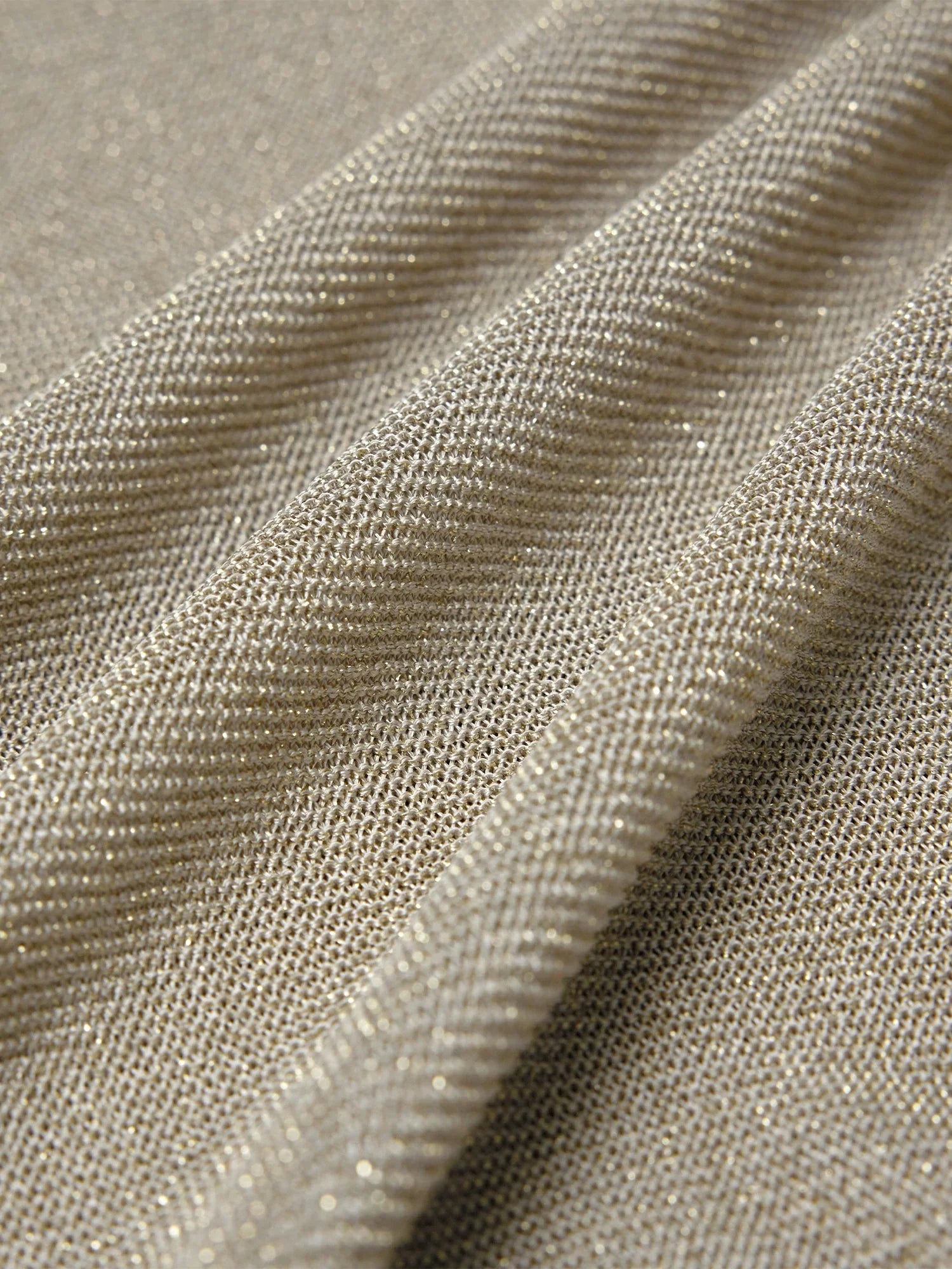 Levauro Altın Gümüş İplik Kısa Kollu Üst