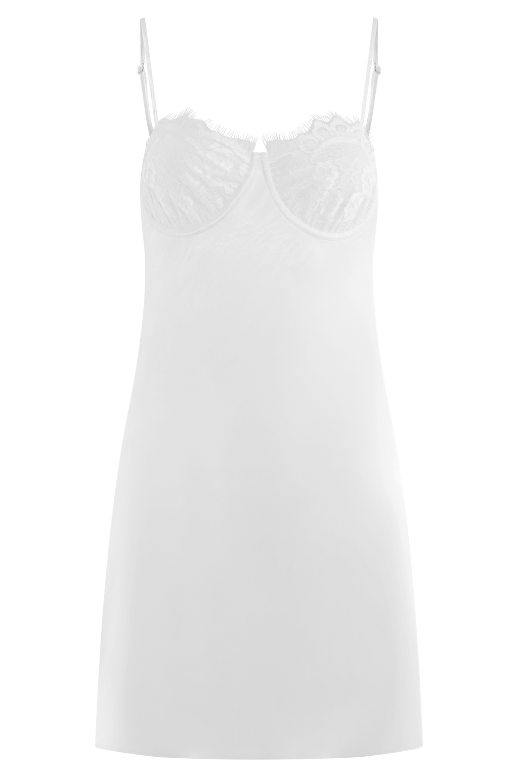 Levauro Scarlett Saten Slip Mini Elbise - Fildişi