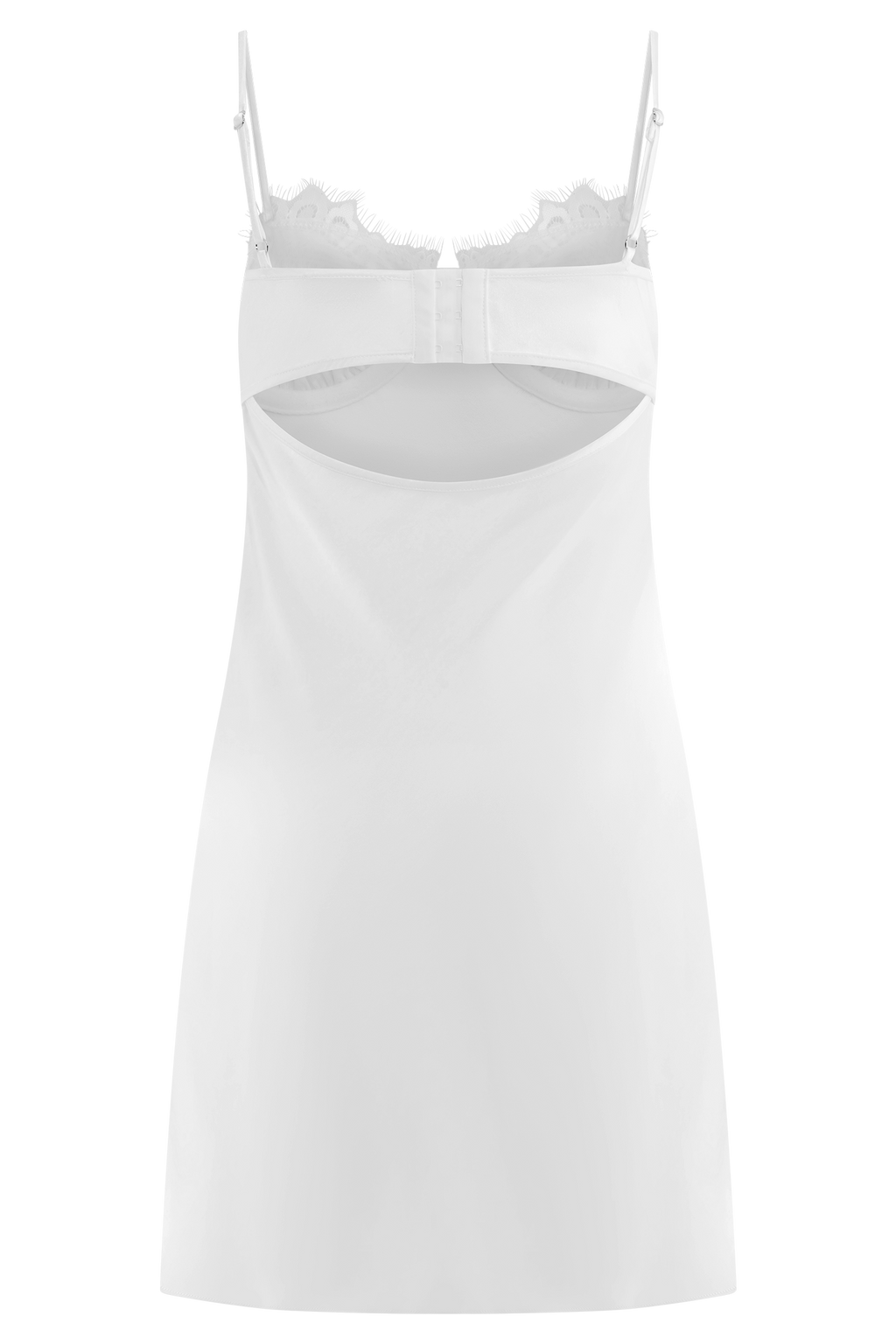 Levauro Scarlett Saten Slip Mini Elbise - Fildişi