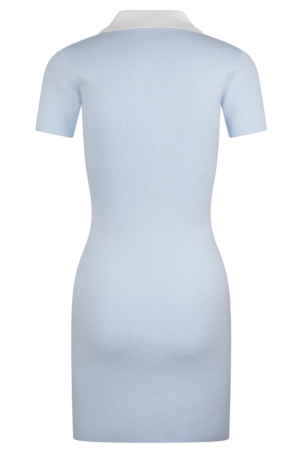 Levauro Seema Kontrast Mini Elbise - Açık Mavi/Beyaz