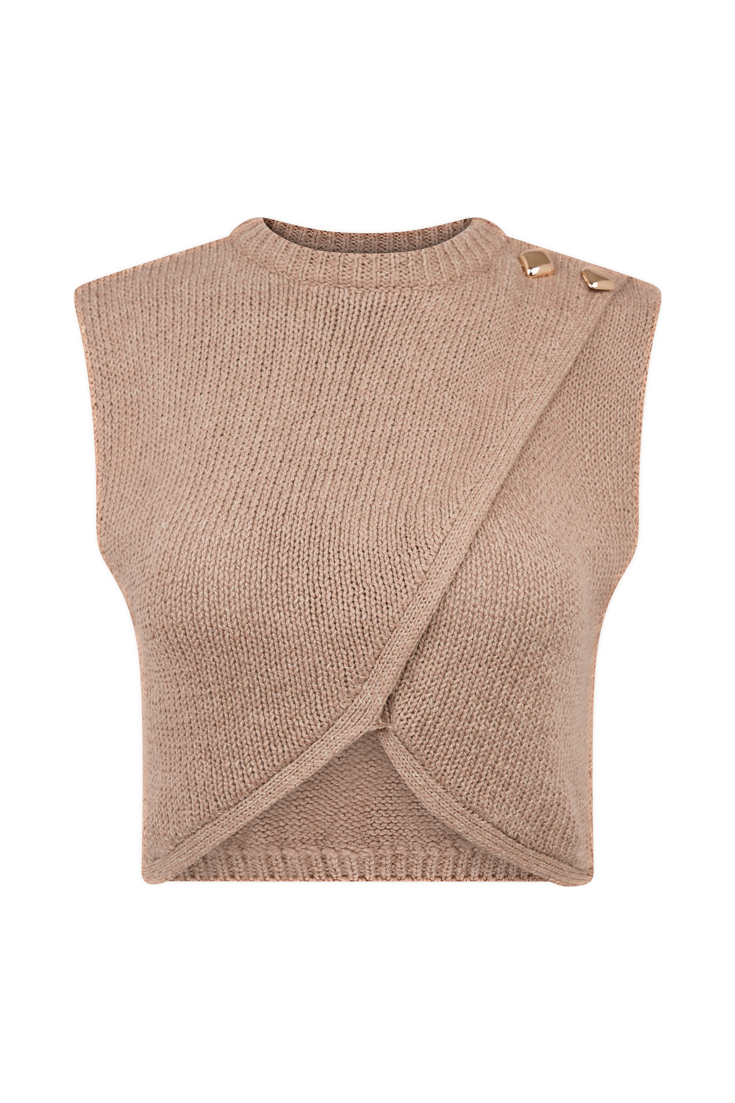 Levauro Sloane Overlay Örgü Üst - Latte