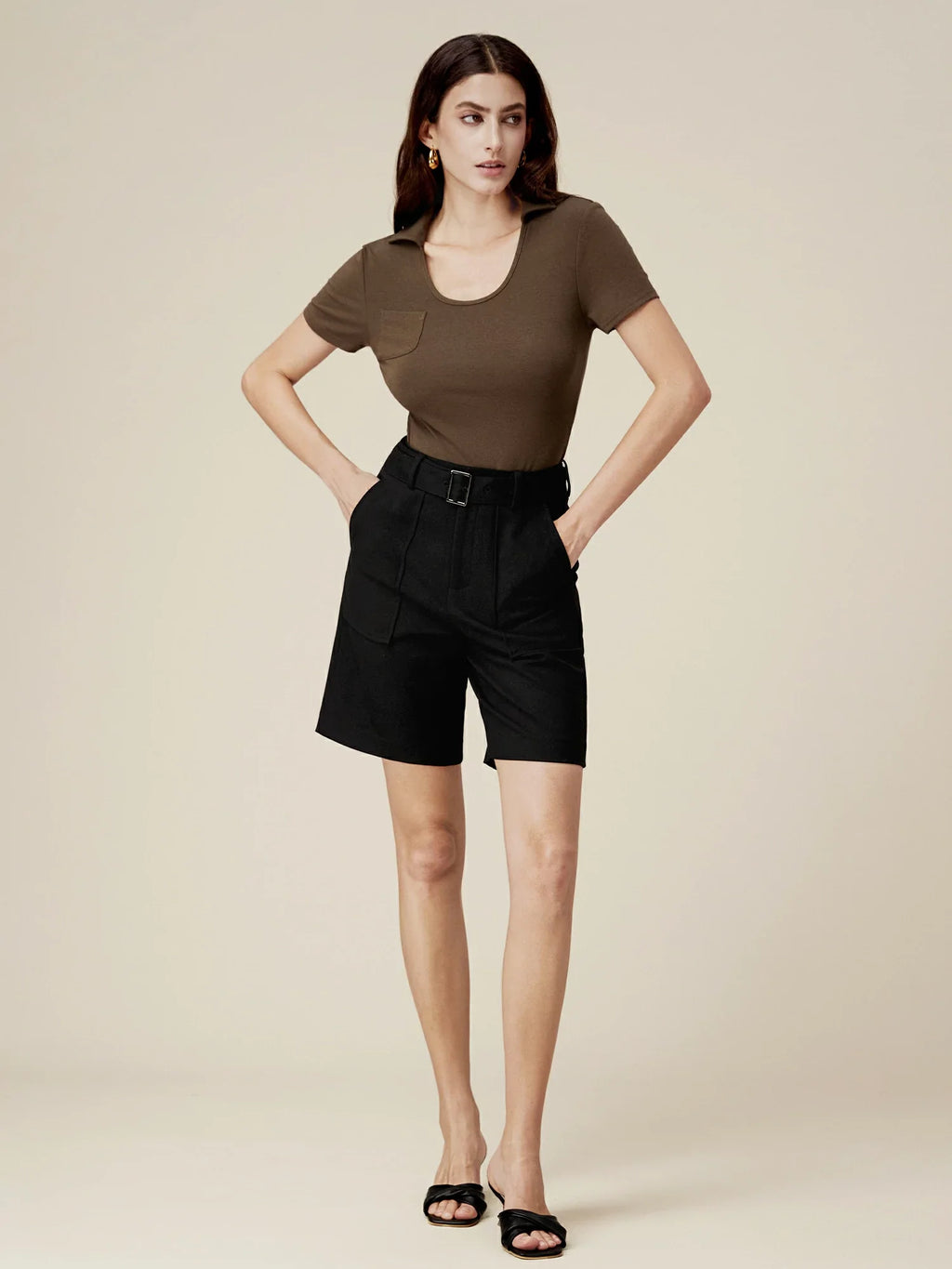 Levauro Pamuklu Slim Fit Kaburga Örgü Üst