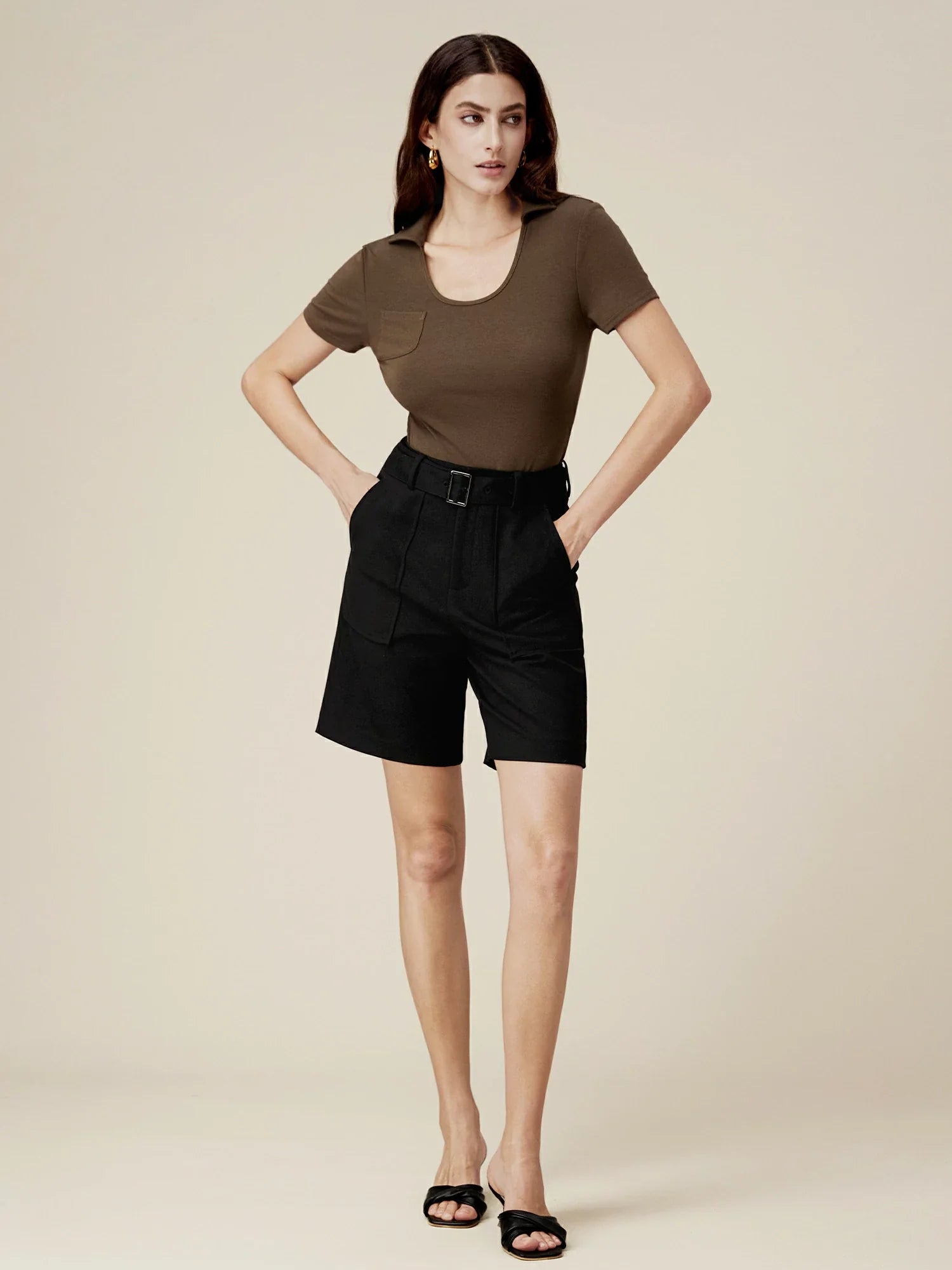 Levauro Pamuklu Slim Fit Kaburga Örgü Üst