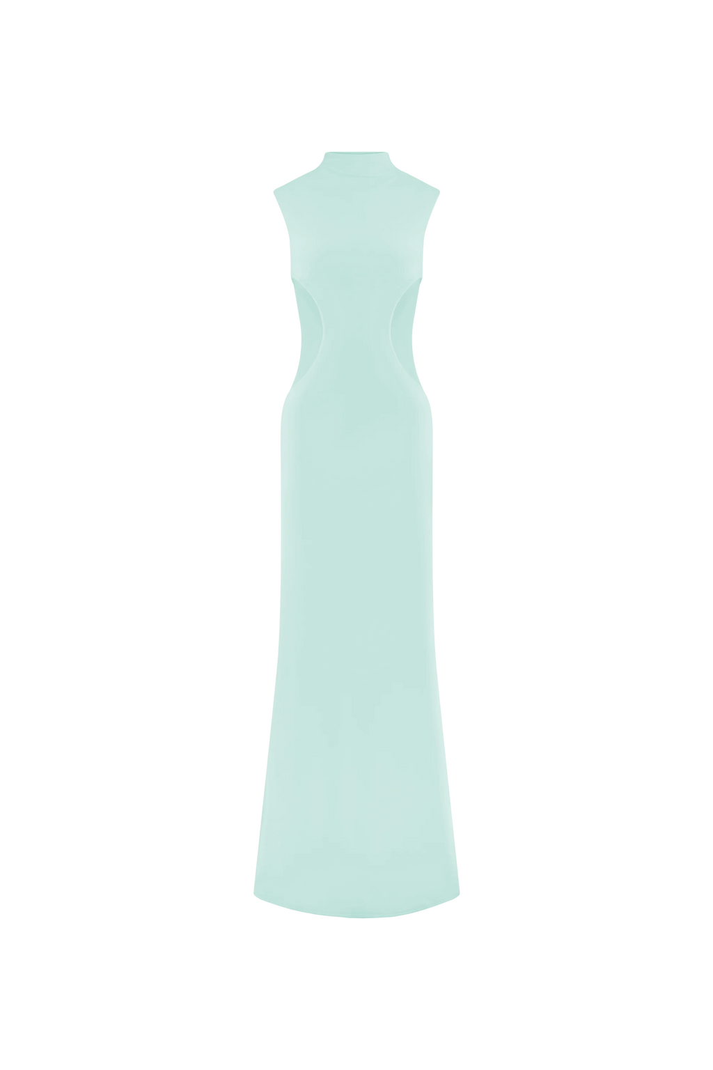 Levauro Massie Slinky Ve Mesh Maxi Elbise - Lagoon
