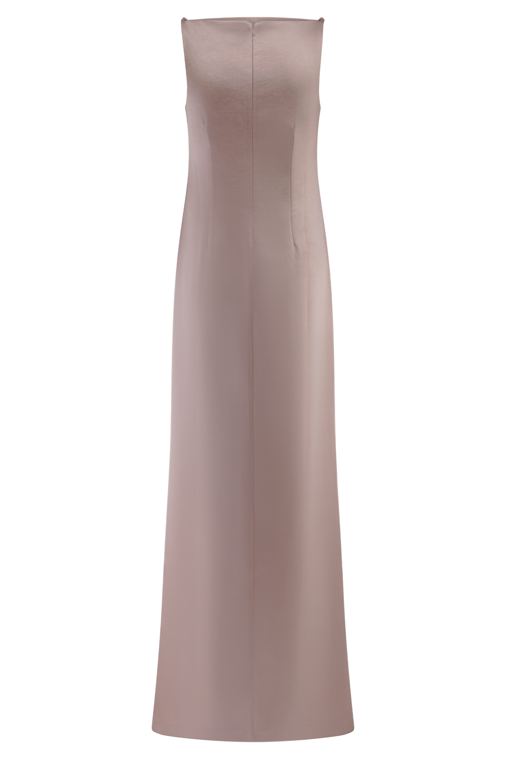 Levauro Mor Kolsuz Saten Maxi Elbise - Soft Pembe