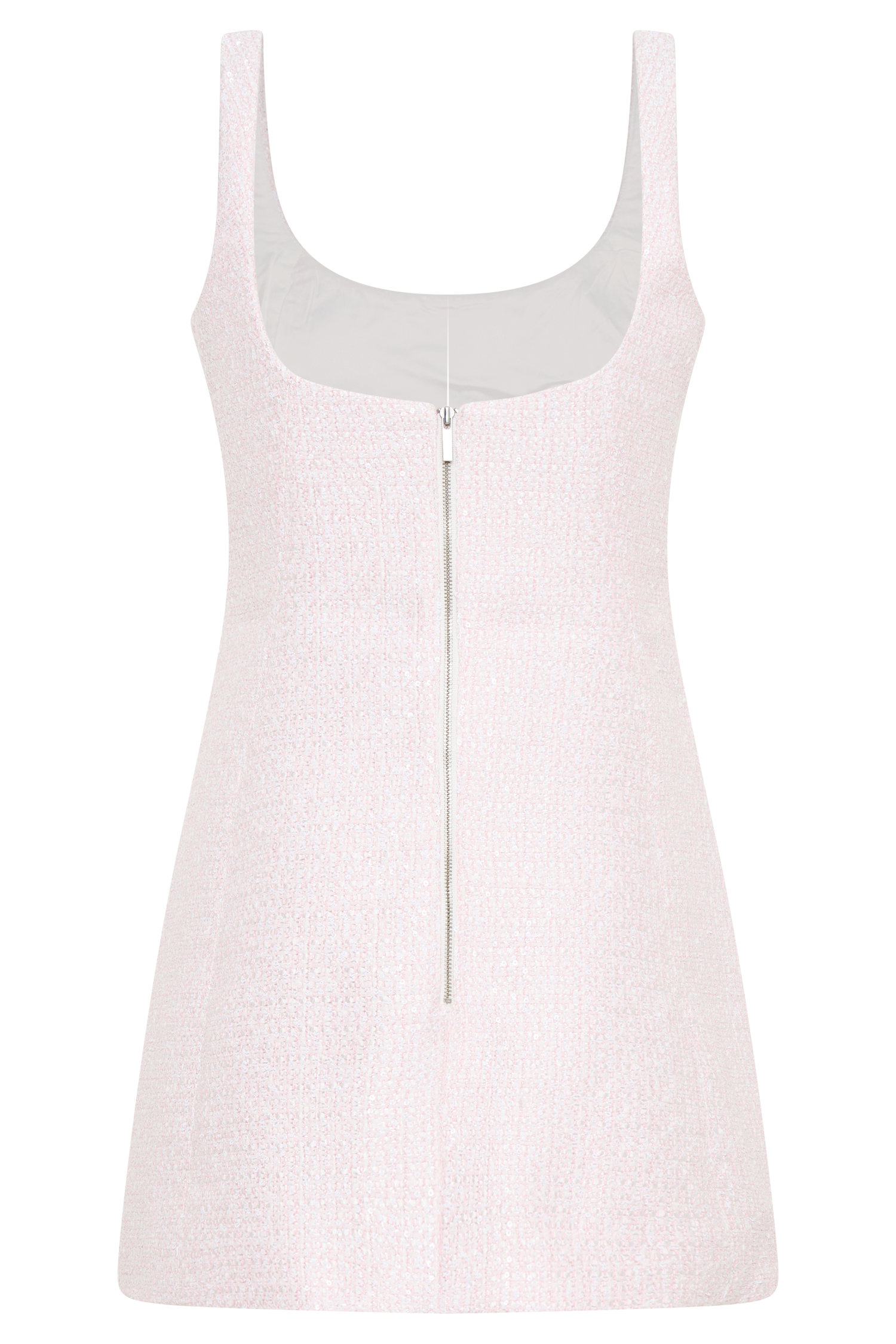Levauro Beth Tweed Mini Elbise - Peri Floss Pembe